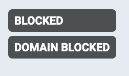Blocked.  Domain Blocked