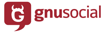 The gnusocial logo: a G with stylzed horns, followed by the word gnusocial, all in a brownish red