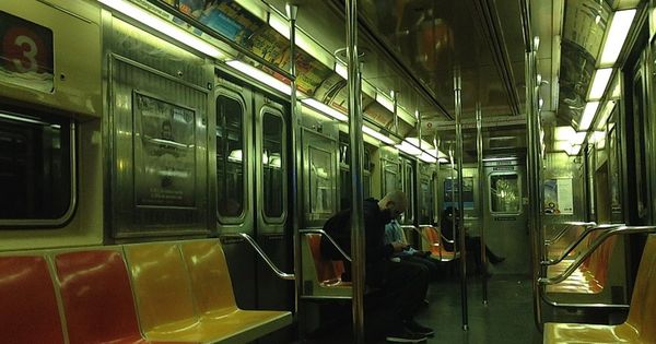 Interior of a subway car